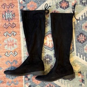 Suede Knee High Boots